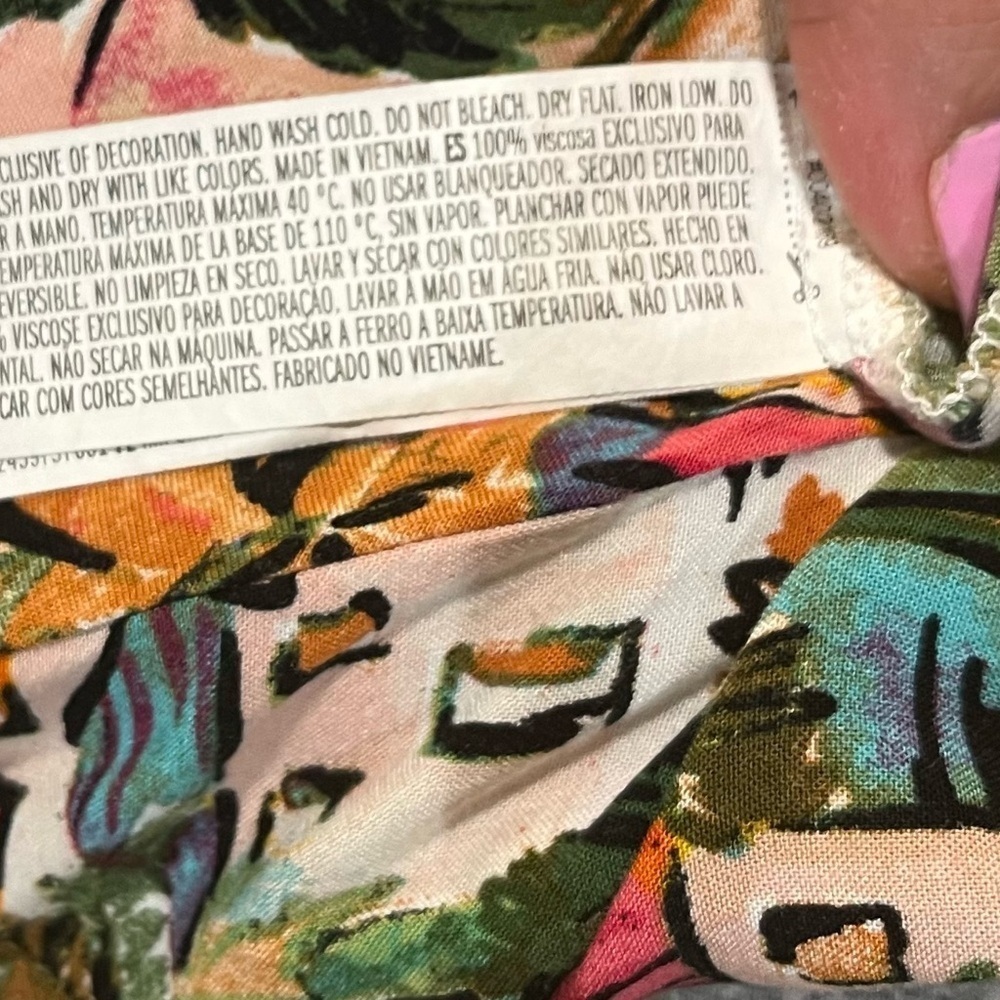 Forever 21 Women's Shirt Tropical Vacation Cropped Multicolored Size Med… - Picture 5 of 8